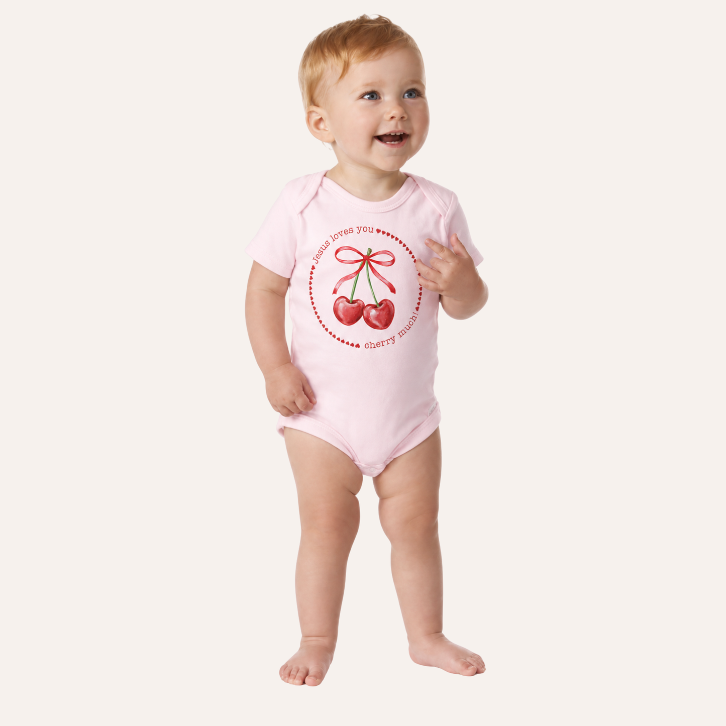 Jesus Loves You Cherry Much - Mama+Me Tee