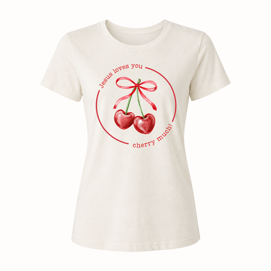 Jesus Loves You Cherry Much - Mama+Me Tee