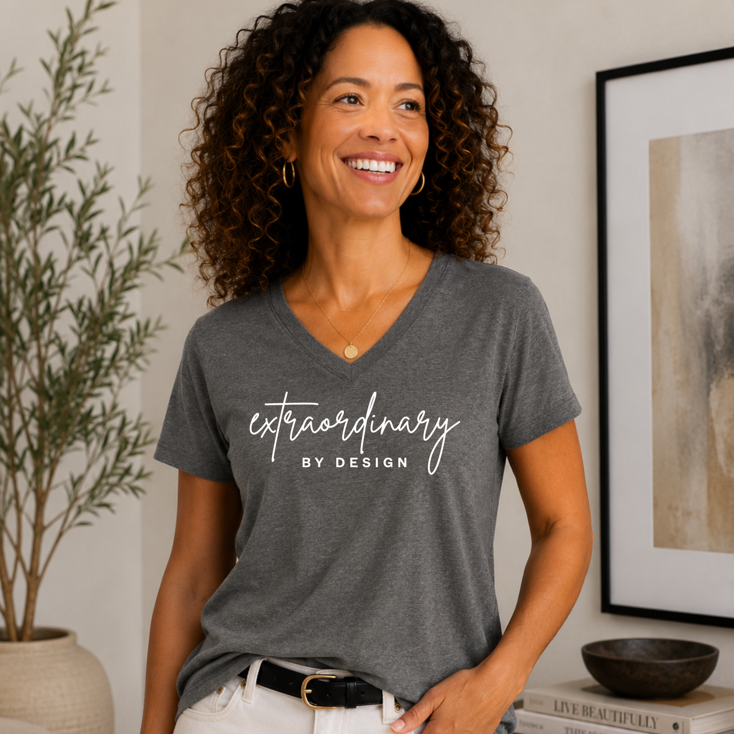 Extraordinary by Design FEW x WFCo. V-Neck Christian Tee - Women