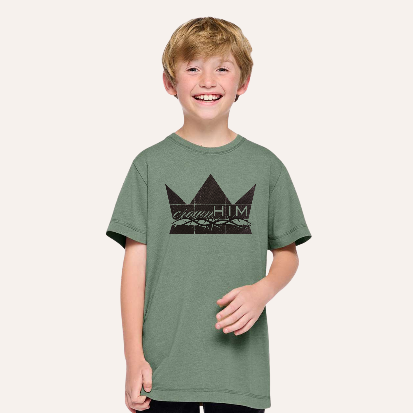 Crown Him Christian Easter Tee - Youth