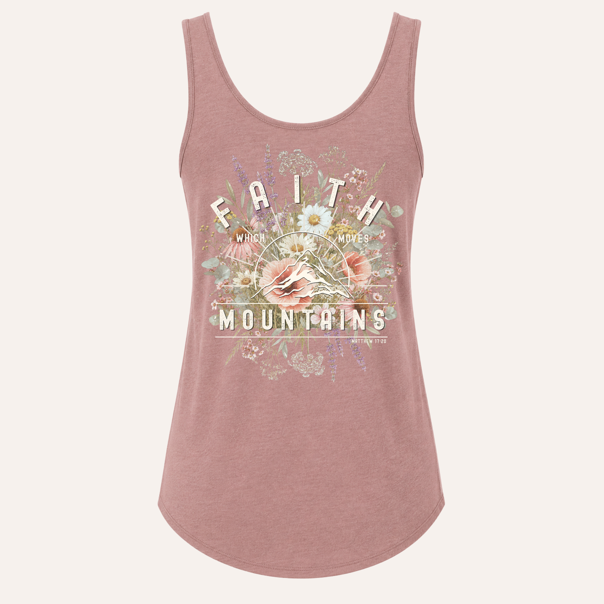 Faith to Move Mountains Christian Tank - Women