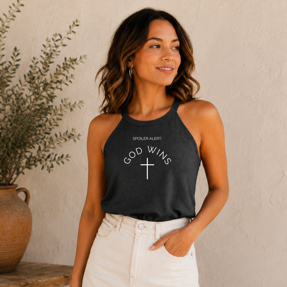 God Wins Christian Tank - Women