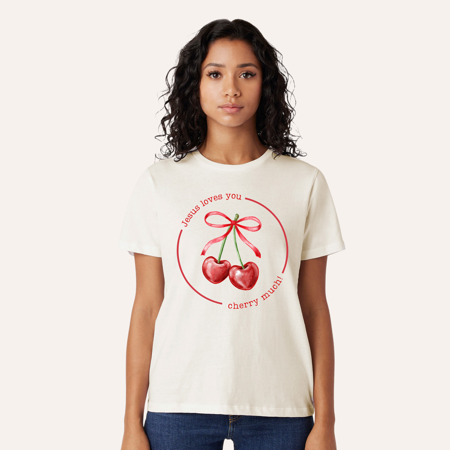 Jesus Loves You Cherry Much - Mama+Me Tee