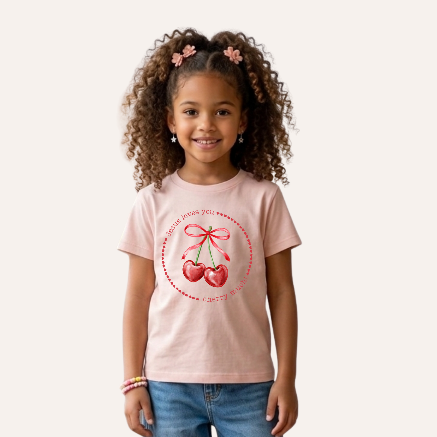 Jesus Loves You Cherry Much - Mama+Me Tee