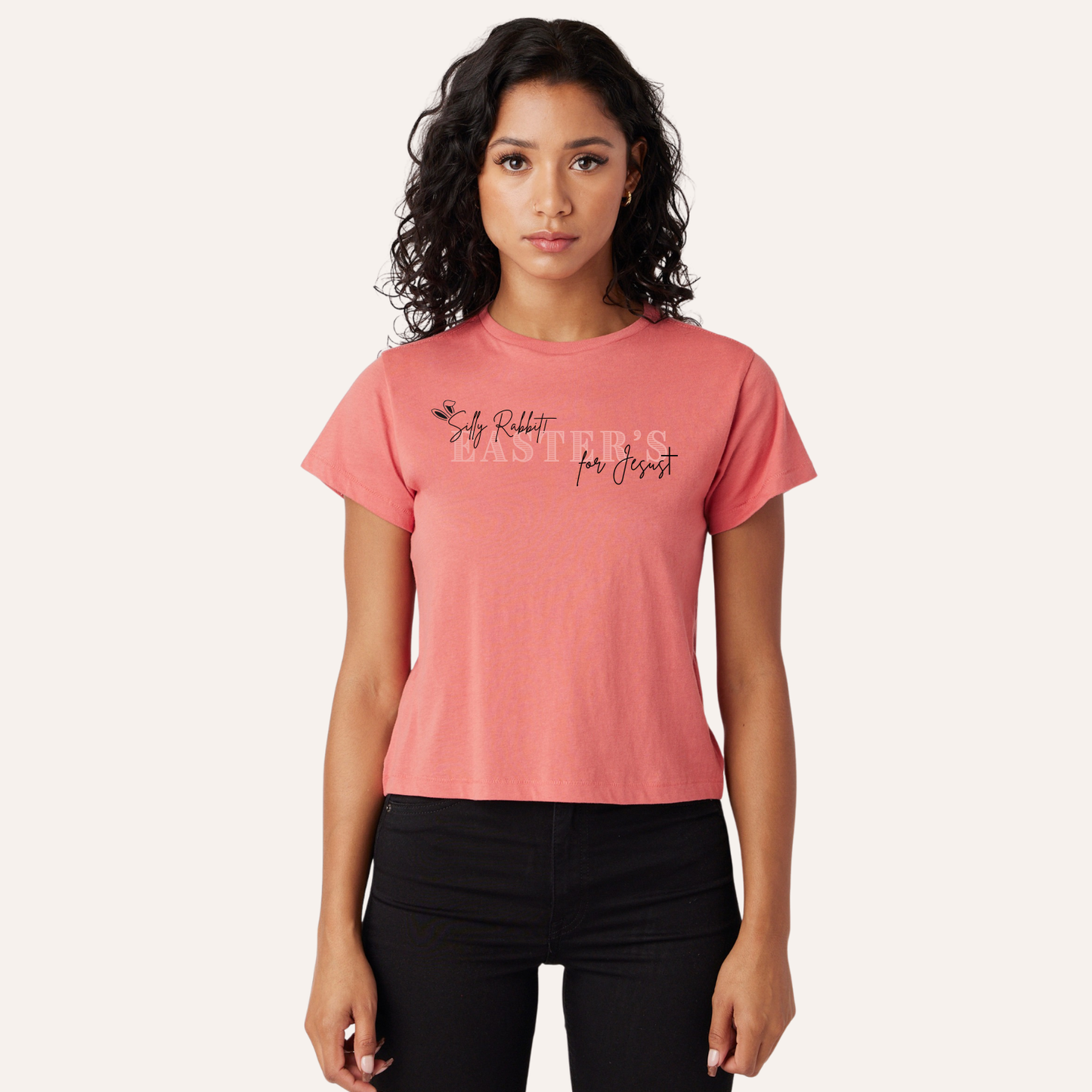 Easter's for Jesus High Waist Christian Tee - Women