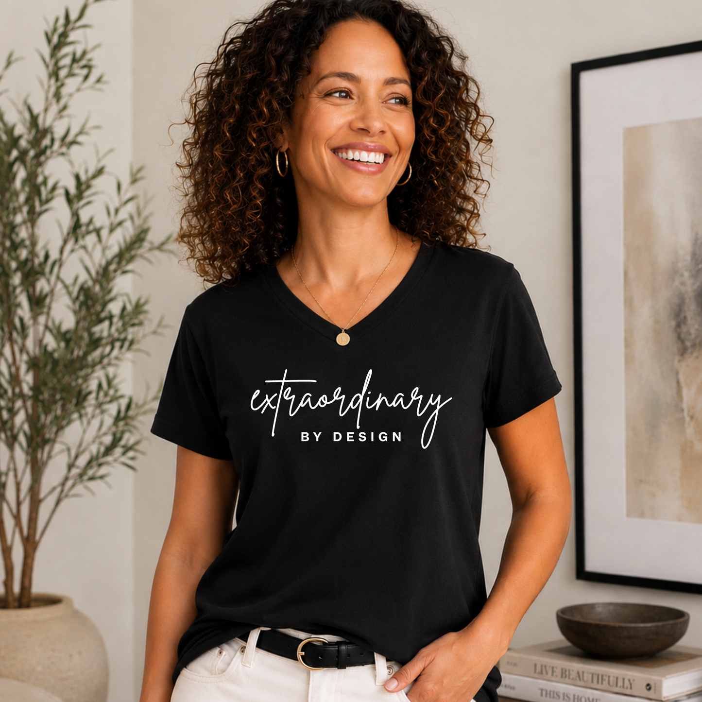 Extraordinary by Design FEW x WFCo. V-Neck Christian Tee - Women
